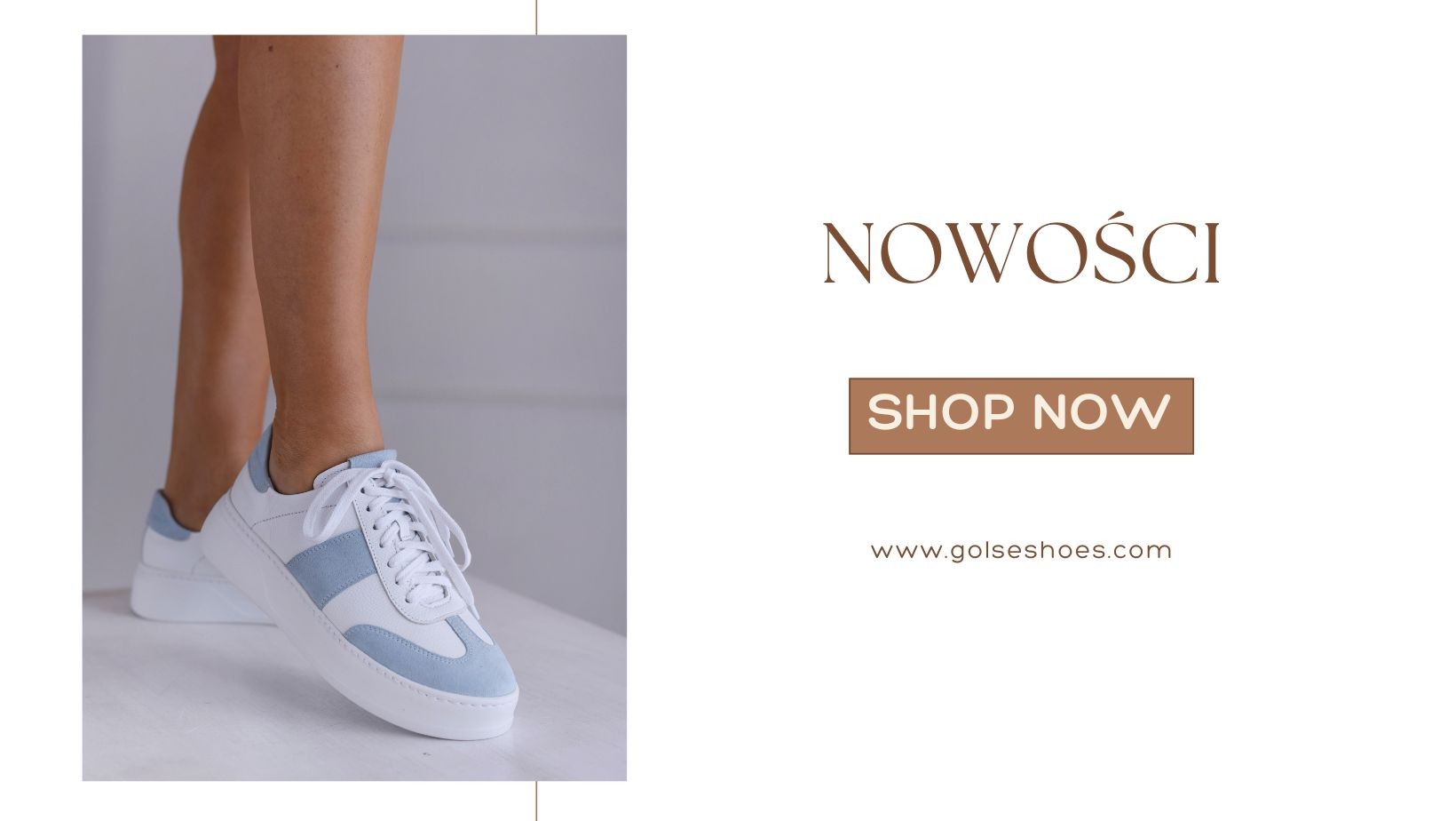 Błękitne sneakersy sk&oacute;rzane